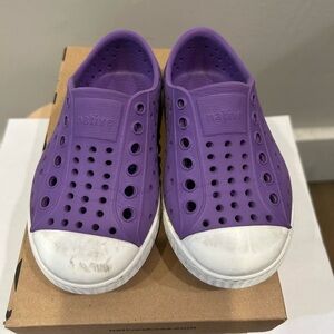 Native Kids Purple Perforated Sneakers